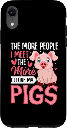 Vista 8 de iPhone 15 The More People I Meet the More I Love My Pigs Animal Lover Case