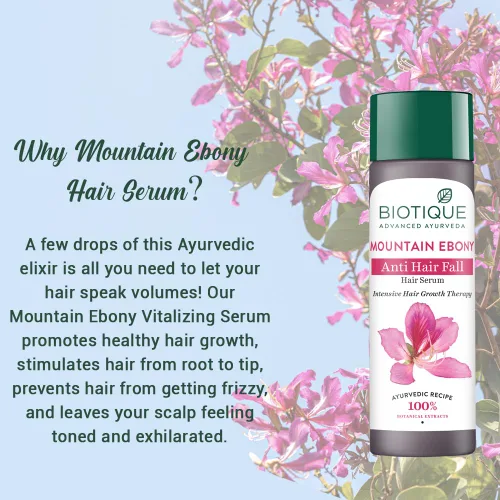 Vista 5 de Biotique Bio Mountain Ebony Vitalizing Serum Para Cabello Intensivo Caído