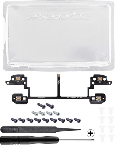 Vista 2 de eXtremeRate Clicky Hair Trigger Kit for Nintendo Switch Pro Controller Shoulder Buttons, Custom Flashshot Trigger Stop Flex Cable for Nintendo