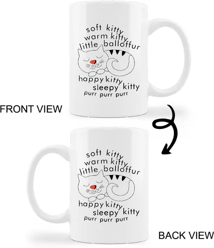 Vista 4 de Kunlisa Soft Kitty Warm Kitty Little Balloffur - Taza de cerámica de 11 oz, taza de té con leche, regalos para amantes de los gatos, amantes