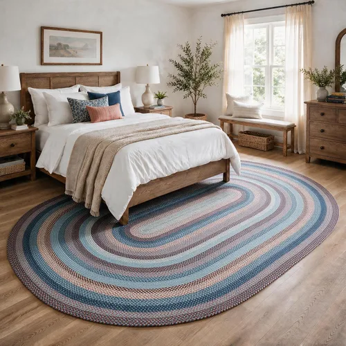 Vista 47 de Homespice Alfombra ovalada trenzada de yute de hoja ámbar, ideal como Hoja de ámbar