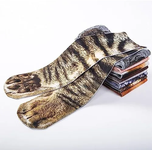Vista 2 de Calcetines novedosos locos con diseño de pata de animal 3D, regalos divertidos de Navidad para adultos, hombres, mujeres, adolescentes y niños