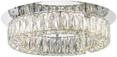Vista 5 de Keighley Crystal - Soporte empotrado LED integrado de 100 W en cromo pulido
