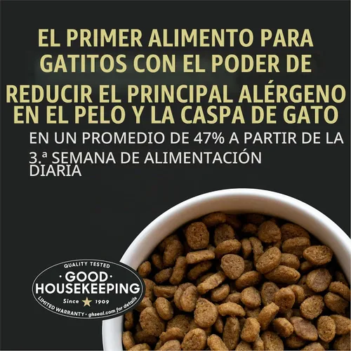 Vista 6 de Purina Pro Plan LiveClear - Comida seca para gatitos, reductor de alérgenos para gatos, fórmula de pollo y arroz - Bolsa de 3.2 lb