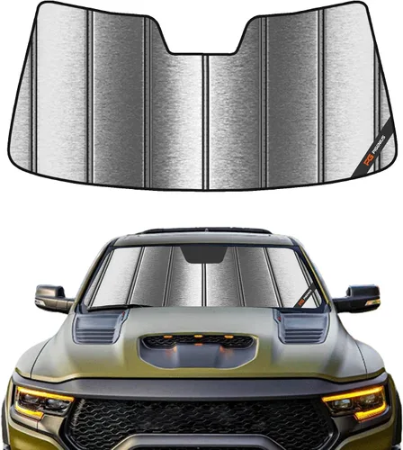 Vista 12 de Pigenius Parasol de Parabrisas para Dodge Ram 1500 2002-2008 Protección Solar para Ventana Delantera - Salvaguarda