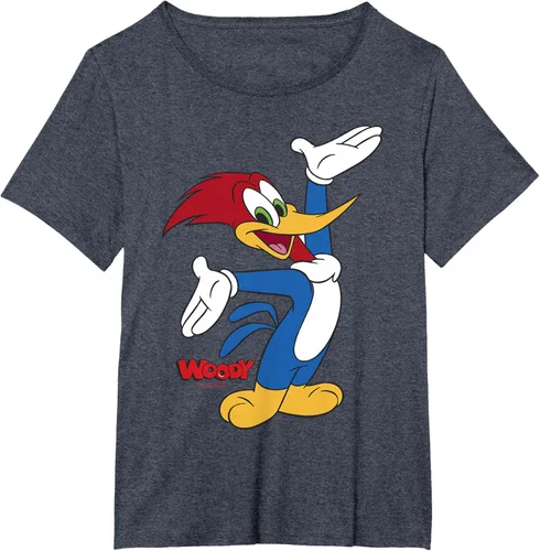 Vista 54 de Woody Woodpecker Camiseta con logotipo de cuerpo completo Negro