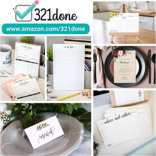 Vista 5 de 321Done Tarjeta de ajuste de lugar de agradecimiento para recién casados, agradecimiento por celebrar con nosotros, escritura minimalista de 4 x 6