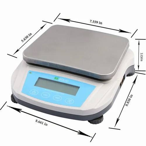 Vista 7 de U.S. Solid Balanza digital de laboratorio de precisión electrónica de 0.00 oz, interfaz RS232 y USB, AC100V-240V y DC4x1.5V, 19 unidades de medida