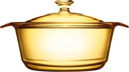 Vista 7 de Visions - Cazuela de cocina Flair de vidrio Pyroceram (1,6 L, tapa de vidrio), color marrón