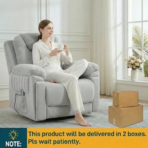 Vista 9 de Silla reclinable mecedora eléctrica automática con 3 velocidades