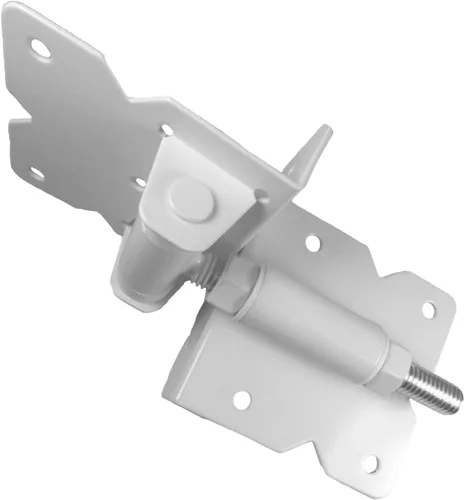 Vista 3 de Bisagra de puerta de acero inoxidable blanco para vinilo, esgrima de PVC - CAJA Cantidad 12