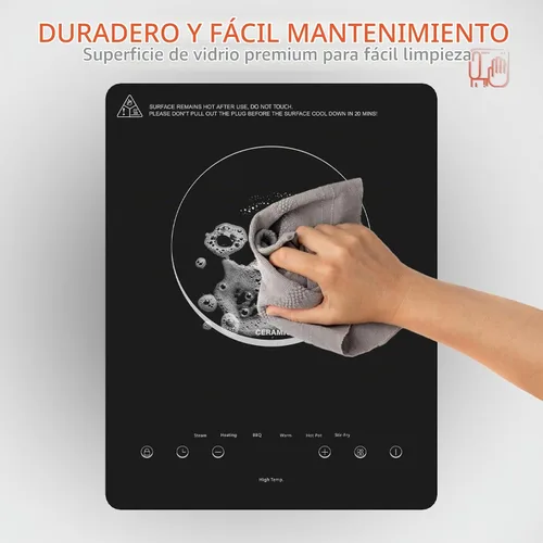 Vista 7 de Placa caliente eléctrica, portátil de un solo quemador eléctrico estufa