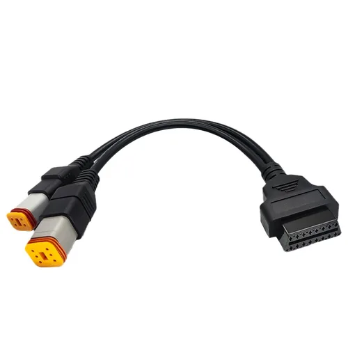 Vista 7 de Cable Obd2 para Harley 4 pines+6 pines 2 en 1 Adaptador de escáner OBD para motocicleta, conector OBD compatible con muchas herramientas