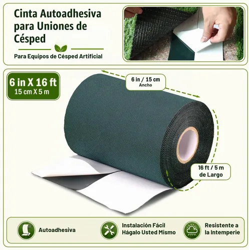 Vista 2 de Cinta autoadhesiva de unión de césped artificial de 6 pulgadas x 16