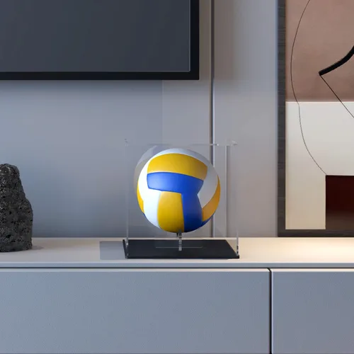 Vista 4 de Vitrina para Fútbol Americano con Soporte Elevador, Caja Acrílica para Fútbol Americano de Tamaño Completo, Balonmano, Dodgeball, Almacenamiento