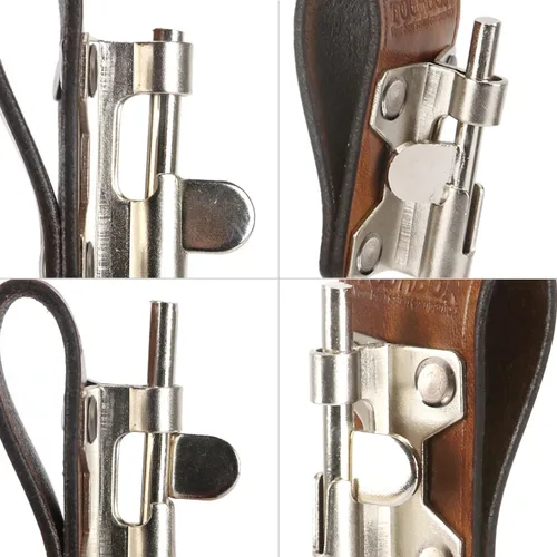 Vista 5 de TOURBON Soporte de taladro de cuero para cinturón Herramienta Gancho Holster