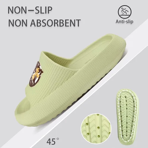 Vista 5 de Sandalias de nube para mujeres, hombres y niños, sandalias de suela gruesa acolchadas suaves para interiores y exteriores, antideslizantes
