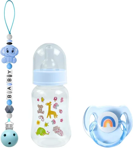 Vista 12 de SCOM Juego de Accesorios para Muñeca Bebé Reborn - Chupetes Magnéticos Arcoíris y Biberones para Muñeca Bebé Removibles Reutilizables con Clips