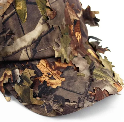 Vista 6 de Gorro táctico militar antiterrorista de camuflaje para deportes al aire libre, hoja de entrenamiento militar gorra Marrón