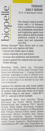 Vista 3 de Biopelle Tensage Growth Factor - Suero facial diario con índice de biorepar SCA 15, 1 onza