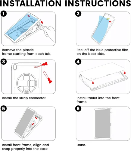 Vista 9 de SEYMAC Funda protectora a prueba de golpes para iPad Air de 11 pulgadas M4, M3, M2 (2026/2025/2024), funda protectora a prueba de golpes