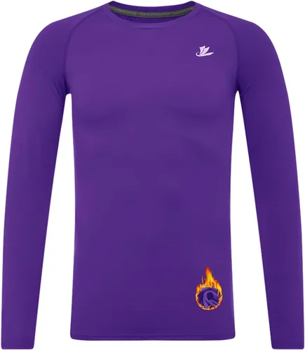 Vista 22 de DEVOROPA Youth Boys Compression Thermal Shirt Long Sleeve Kids Fleece Baselayer Soccer Baseball Undershirt Slim/Regular/Husky Cuello redondo-negro