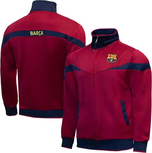 Vista 3 de Icon Sports Chaqueta deportiva de fútbol con licencia oficial del FC Barcelona, unisex para adultos