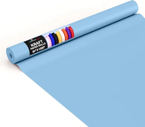 Vista 26 de Crown Display Rollo de papel kraft negro de 17.75 x 1320 pulgadas (110 pies), papel de regalo kraft perfecto como papel de envío, rollo de papel