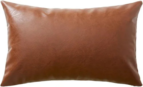 Vista 10 de Fancy Homi - Paquete de 2 fundas de almohada decorativas negras estilo boho de cuero sintético de 16 x 16 pulgadas para sala de estar, sofá, cama