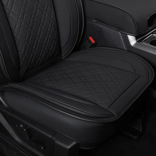 Vista 3 de LUCKYMAN CLUB Juego completo de fundas de asiento F150 Q7, para Ford F150 2015-2023 y F250 F350 F450 2017-2023 (juego completo, negro)