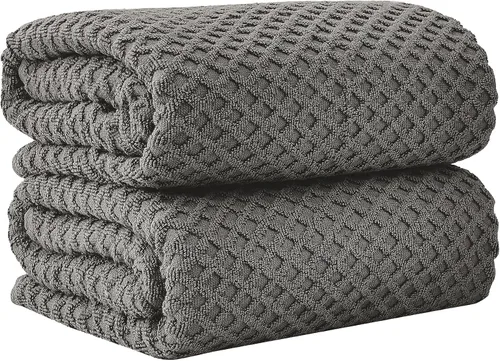 Vista 60 de Great Bay Home - Toallas de mano 100% algodón blanco, 6 toallas de baño suaves para manos, altamente absorbentes y de secado rápido, colección 01
