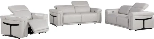 Vista 18 de Blackjack Furniture Mario - Sofá biplaza reclinable de cuero italiano de grano superior con reposacabezas y asientos ajustables, cargadores USB