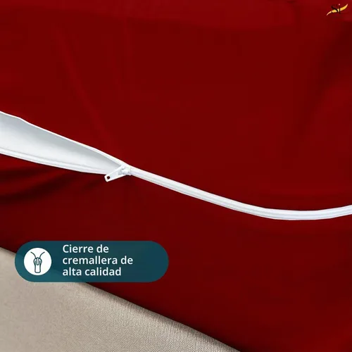 Vista 6 de Protector de colchón tamaño individual (38 x 75 pulgadas), funda 100% impermeable con cremallera, 15 pulgadas de profundidad, funda de colchón