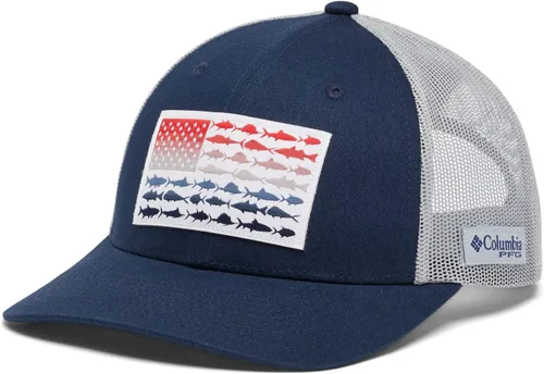 Vista 67 de Columbia Gorra de bola de malla Bandera antigua de malva/blanco/pescado