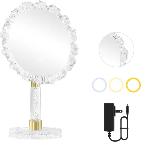 Vista 4 de 10 inch Lighted LED Makeup Mirror with 3 Color Lighting Modes