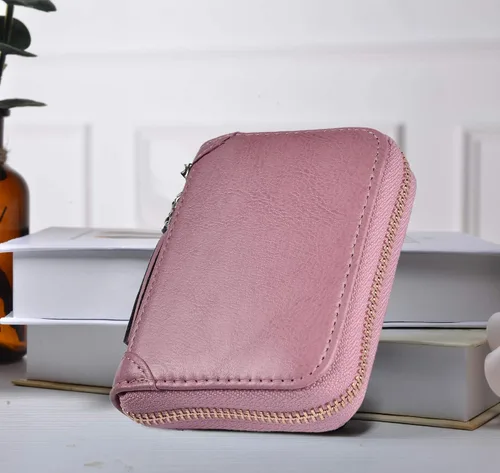 Vista 2 de Tarjetero de piel para tarjetas de crédito y carnet de identidad, con tecnología RFID, para mujer