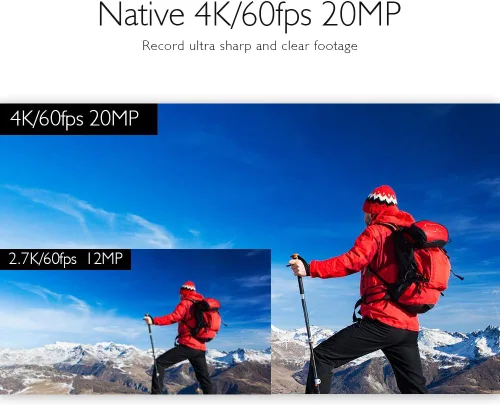 Vista 2 de AKASO V50 Elite 4K60fps Pantalla táctil WiFi Cámara de acción Control de voz EIS 131 pies Cámara impermeable 8X Zoom Control remoto