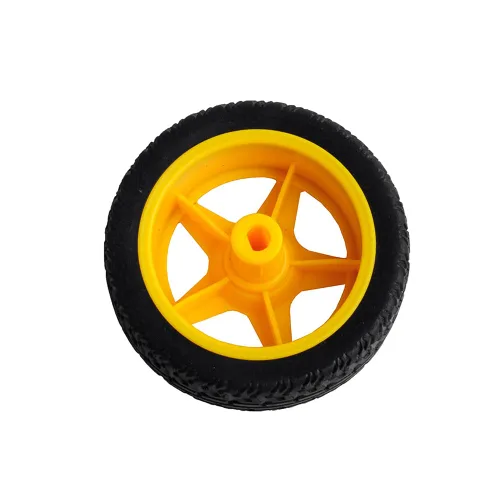 Vista 5 de Mini caja de cambios eléctrica de CC de doble eje con engranaje TT Motor de neumáticos de plástico Rueda DC 3-6V para Ar duino 1:48 Smart Car Robot