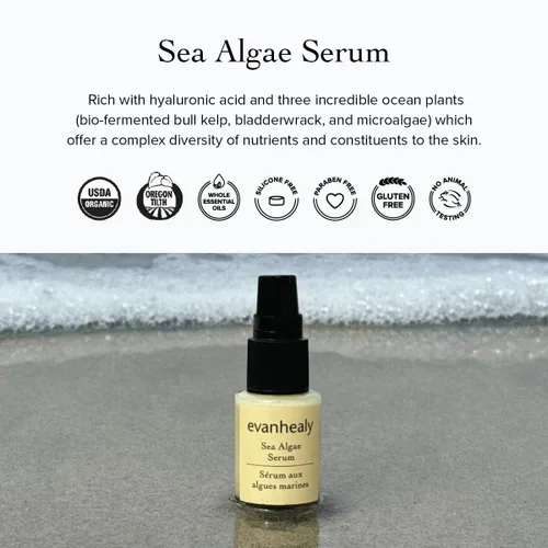 Vista 3 de evanhealy Sea Algae - Suero antiarrugas para pieles sensibles Suero facial ligero y reafirmante antienvejecimiento Suero facial con ácido