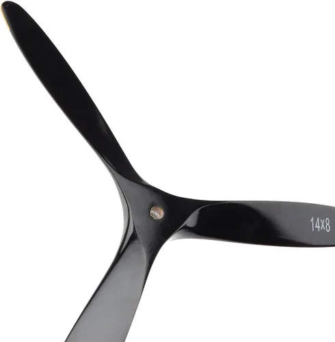 Vista 4 de 3 hoja RC hélice 14×8 madera de haya RC avión hélice para el avión del motor de gasolina