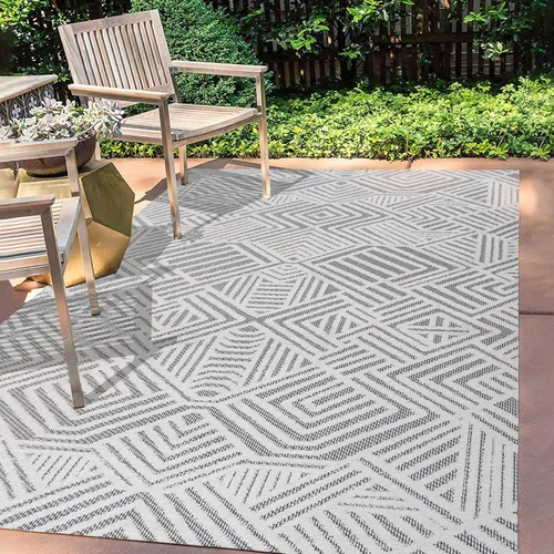 Vista 8 de Eyely HBS103B-28 South Beach Jordan - Alfombra de pasillo geométrica Art Deco para interiores y exteriores, estilo bohemio, casual, dormitorio