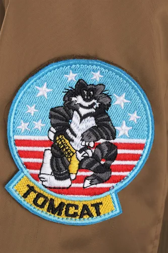 Vista 6 de Disfraz de Chaqueta Bomber Top Gun para Mujer Talla Plus Multicolor