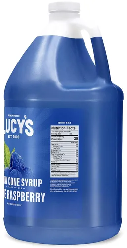 Vista 2 de Lucy's Family Owned – Jarabe para cono de nieve de raspado – 1 galón (128 onzas)
