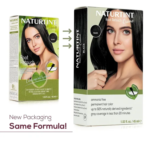 Vista 2 de Naturtint Black Root Retouch Crème - Tinte permanente para el cabello, sin amoníaco, gris oculto, sin aroma artificial, 1.52 onzas líquidas