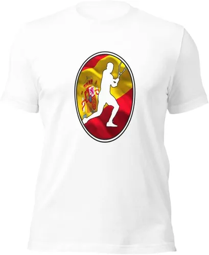 Vista 57 de Carlos Alcaraz Camiseta de manga corta unisex de algodón con diseño de bandera de España