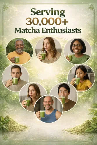 Vista 7 de Matcha de fresa orgánica para lattes helados, polvo de té verde de grado ceremonial listo para latte, sabor natural, orgánico, 2.1 onzas