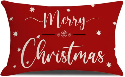 Vista 7 de wyooxoo Fundas de almohada navideñas de 12 x 20 pulgadas, decoraciones navideñas rojas, fundas de almohada lumbares rojas, fundas de almohada
