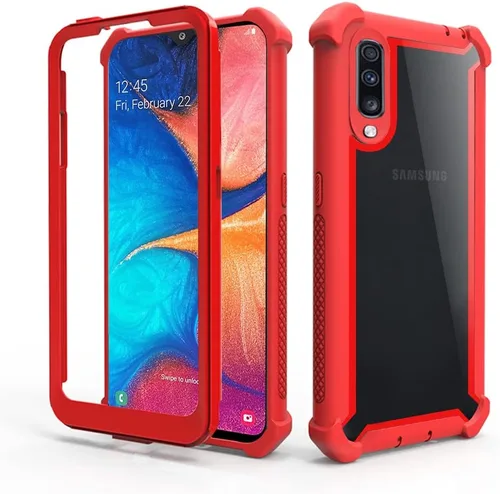 Vista 6 de Asuwish Funda de teléfono para Samsung Galaxy A70, resistente a prueba de golpes, a prueba de caídas, cuerpo completo, resistente, híbrida, móvil