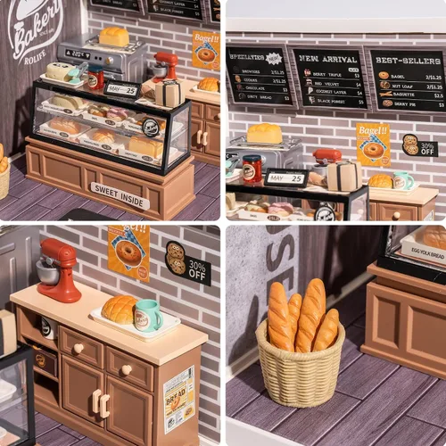 Vista 3 de Rolife Bloques de construcción LED para adultos, juegos de construcción de juguetes 1:24, kits de construcción de modelos, kits de casa de muñecas