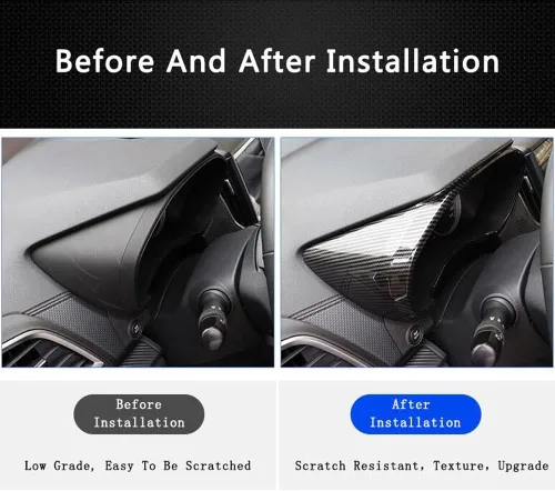 Vista 5 de Marco de panel de consola central de ABS, cubierta de instrumentos, accesorios de decoración interior para Subaru Forester 2019 2020 2021 2022 Fibra